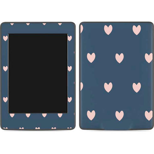 Blue and Pink Hearts Amazon Kindle Skin